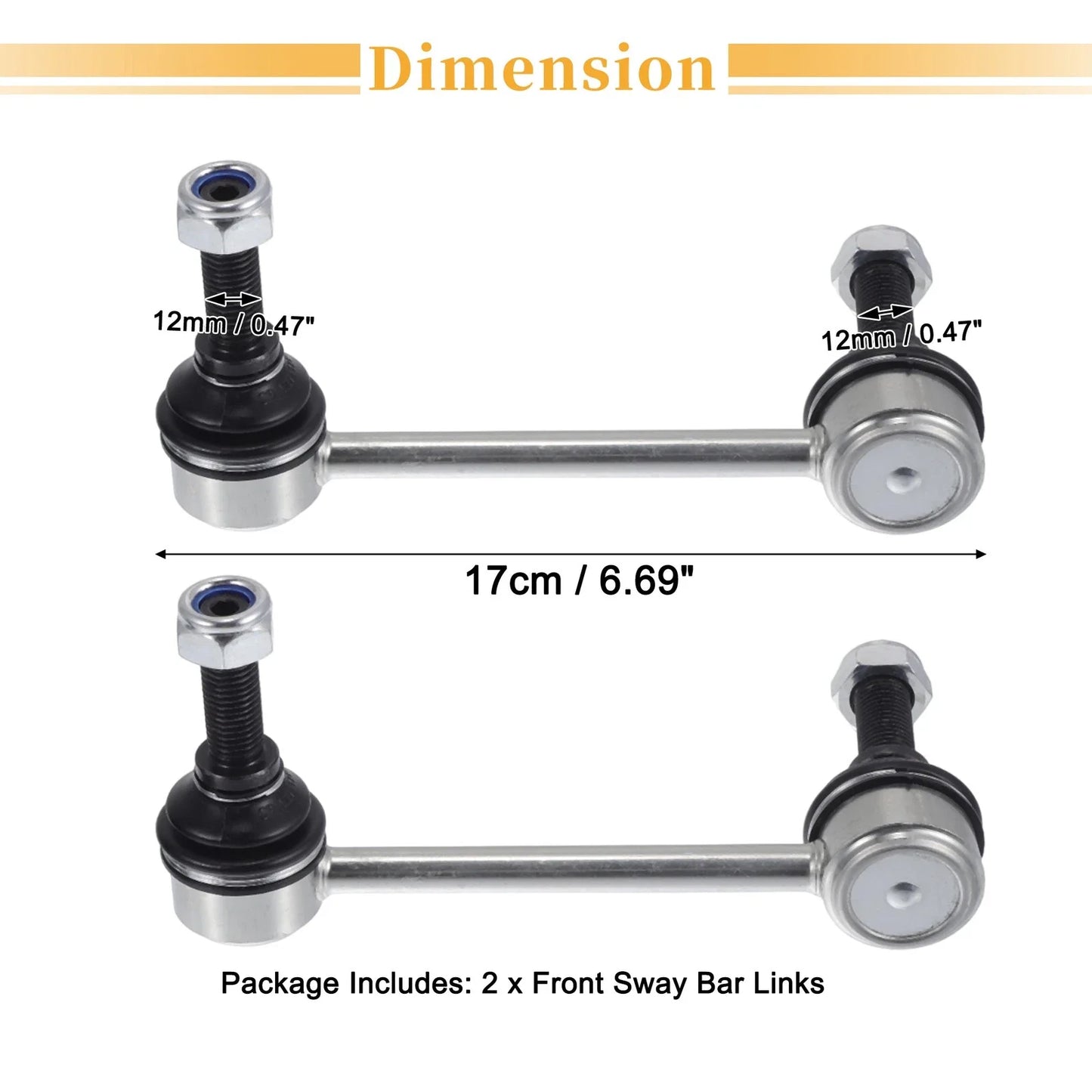2 x Front Stabiliser Sway Bar Links for Dodge Durango (2011-2015)