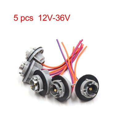 5X 1156 Turn Signal Light Bulb Wiring Harness Socket Connector for Car (12V-36V)