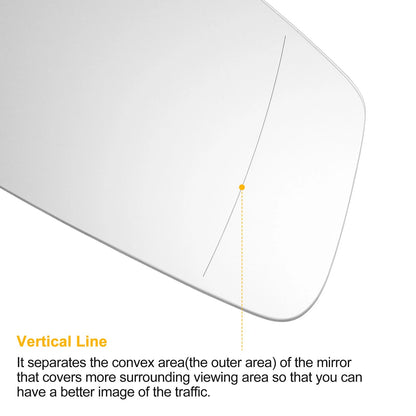 Pair Heated White Mirror Glass for BMW 2 3 4 5 6 Series