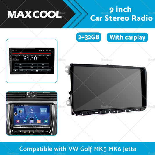 32GB Car Navi GPS WiFi CarPlay 9" Android for VW Golf MK5 MK6 Jetta (2003-2016)