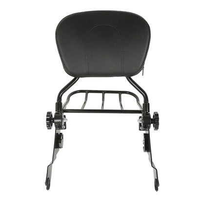 Detachable Backrest Sissy Bar & Luggage Rack for Harley Touring (2009-2025)
