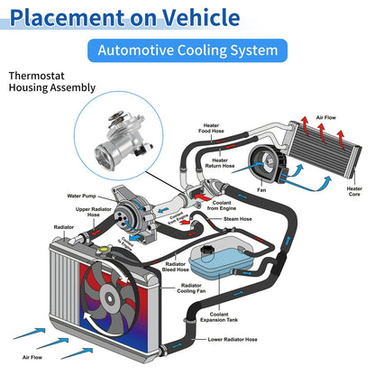 Engine Coolant Thermostat for Mercedes-Benz GL320 (2009) 6422001615