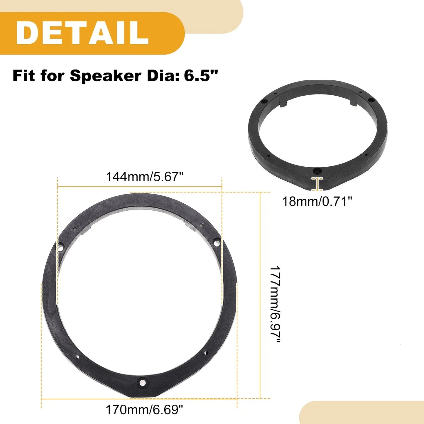 Speaker Spacer Ring for Honda Odyssey (2009-2021) - 2 x Tweeter Adapters