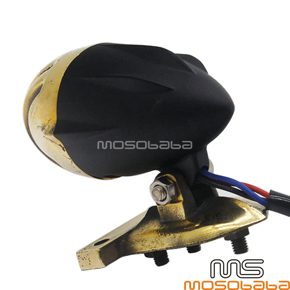 Brass Grill Tail Light for Harley Chopper Softail FXST