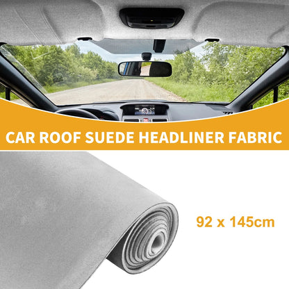 150G Suede Headliner Fabric 36"x57" Foam Back for Car Roof Repair (Light Gray)