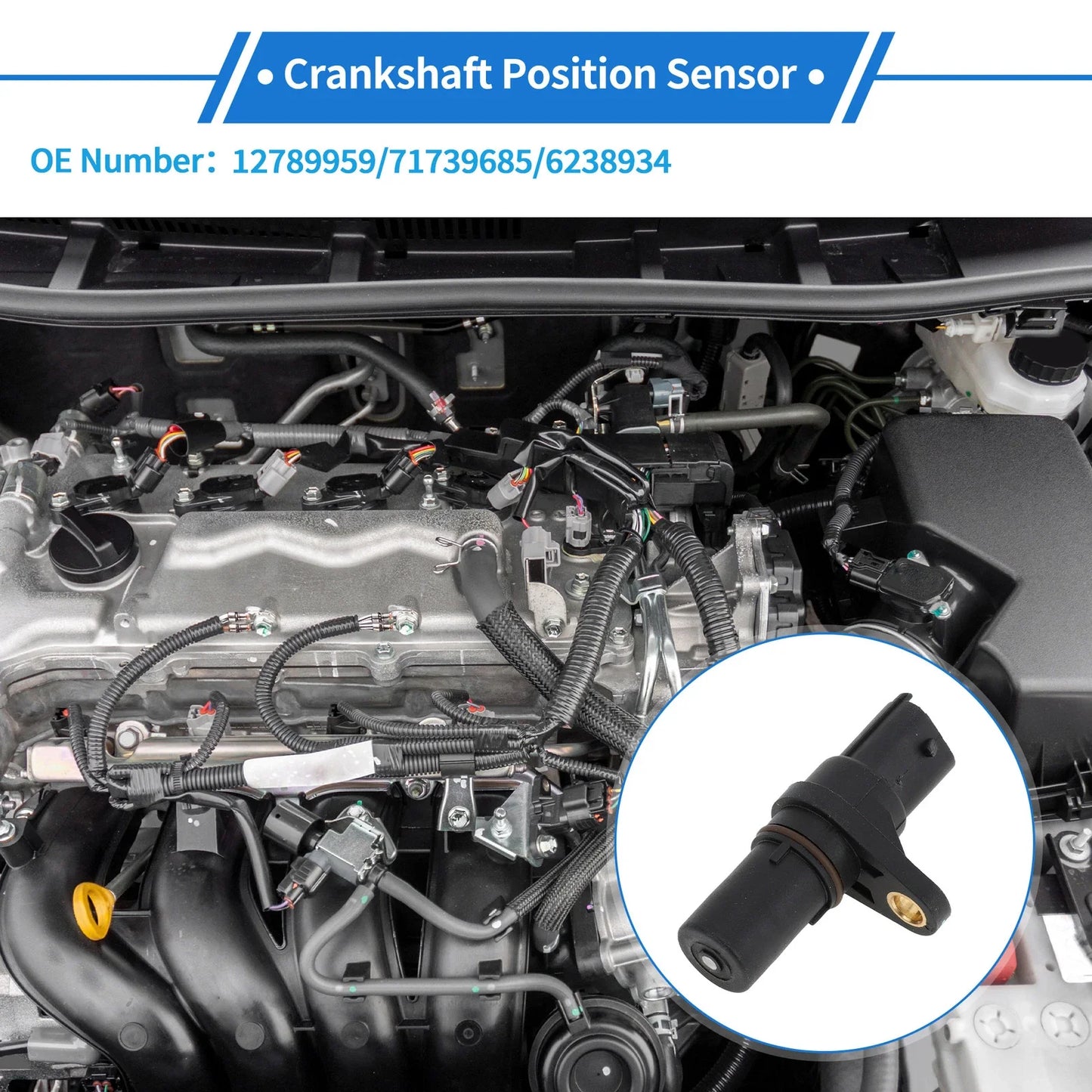 Crankshaft Position Sensor for Chevy Cobalt SS 2.0 2005-2007 (1 x Black)