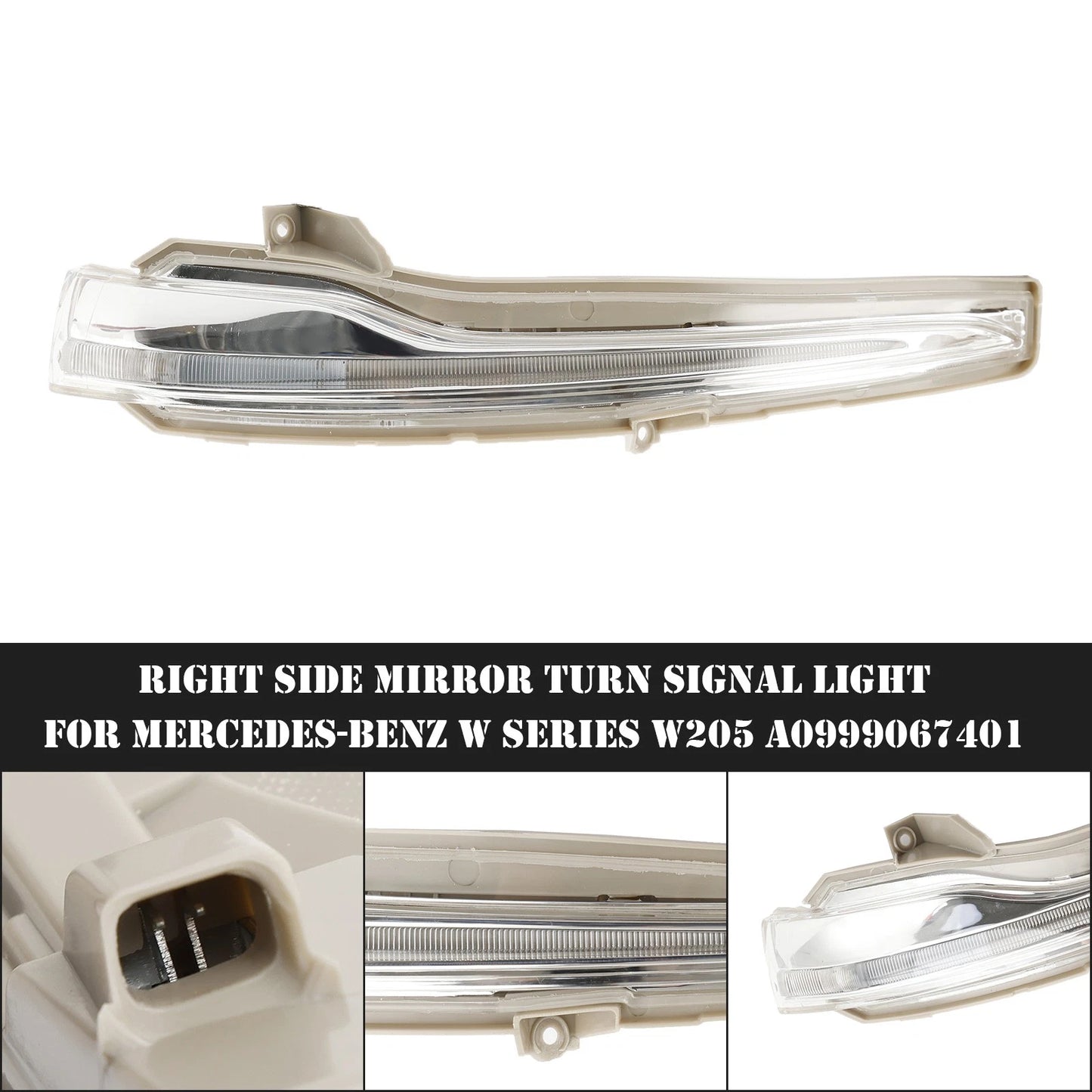 Right Side Mirror Turn Signal Light for Mercedes-Benz W205 (2015–2021) A0999067401