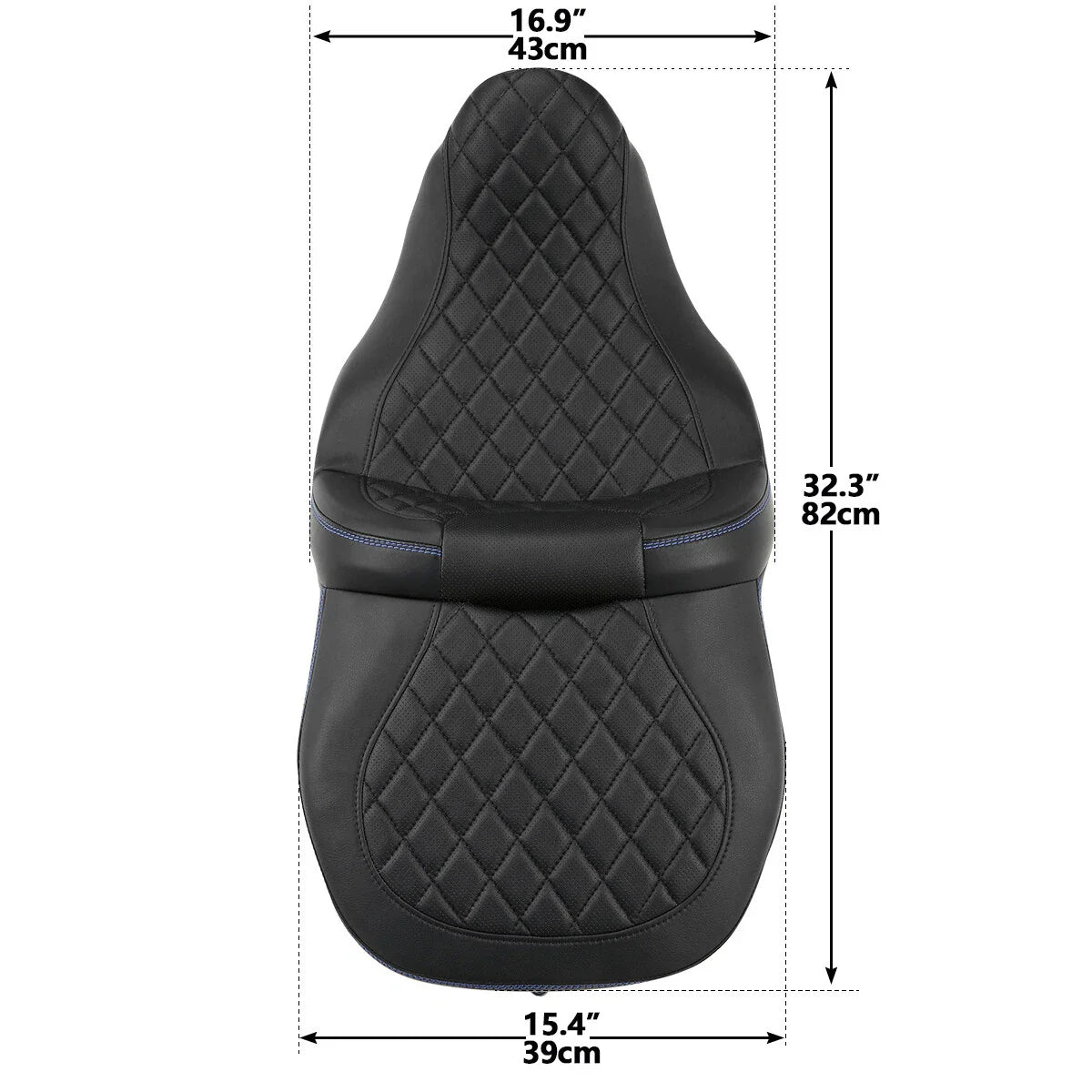 Driver Passenger Seat Backrest Pad for Harley Touring Road Glide (2014-2023)