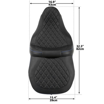 Driver Passenger Seat Backrest Pad for Harley Touring Road Glide (2014-2023)