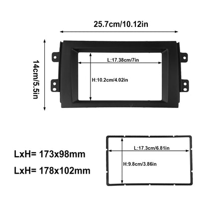 Black Double Din Dash for Suzuki SX4 (2007–2013)