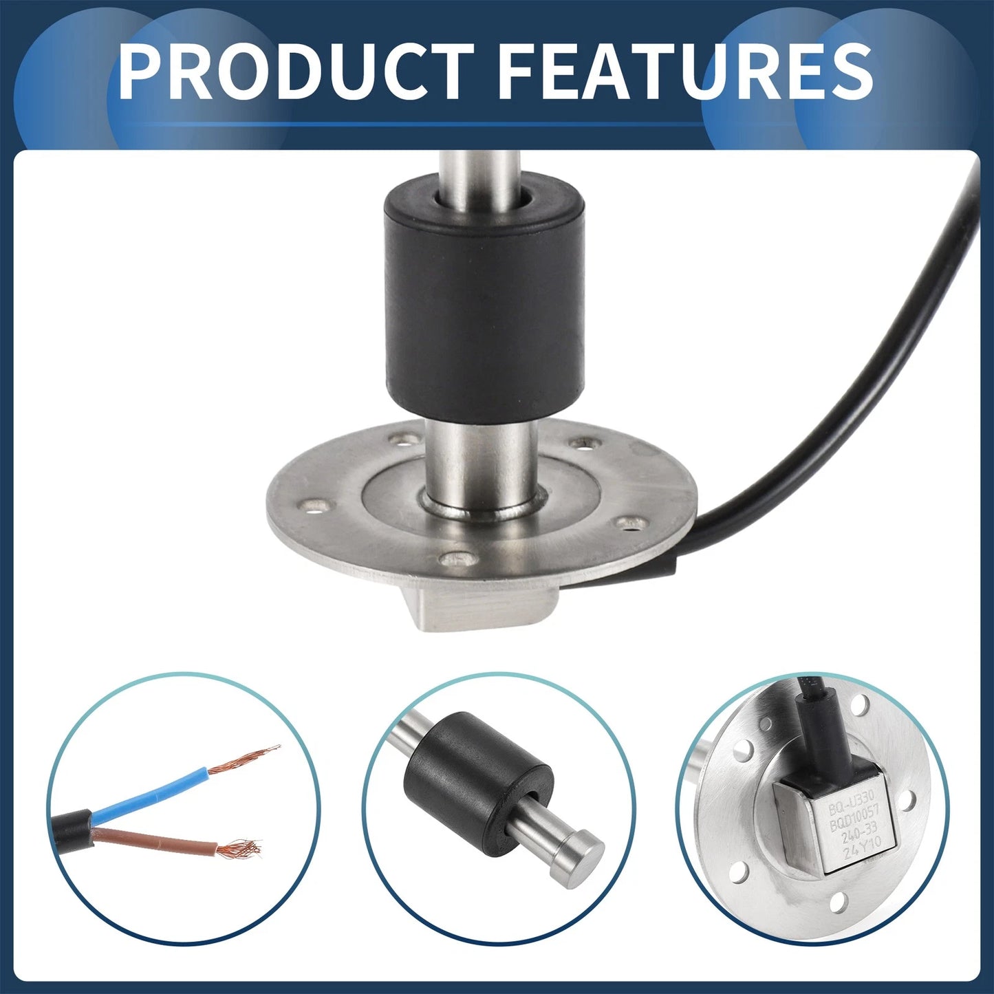 Fuel Sending Unit and Gauge Kit 240-33 Ohm 330mm for Boat Car Truck