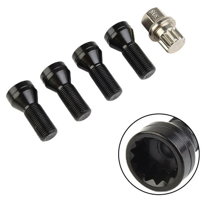 Wheel Locking Bolts LUG NUTS Stainless Steel 1 x Key