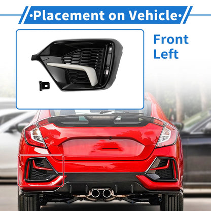 Rear Left Fog Light Grill No. 71518TGGE50 for Honda Civic Hatchback (2020–2021)