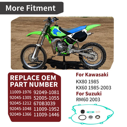 Water Pump Repair Kit for Kawasaki KX80 (1985) & Suzuki RM60 (2003)