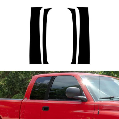 4 Pcs Outer Door Pillar Trim Black for Dodge Ram (1994-2001)
