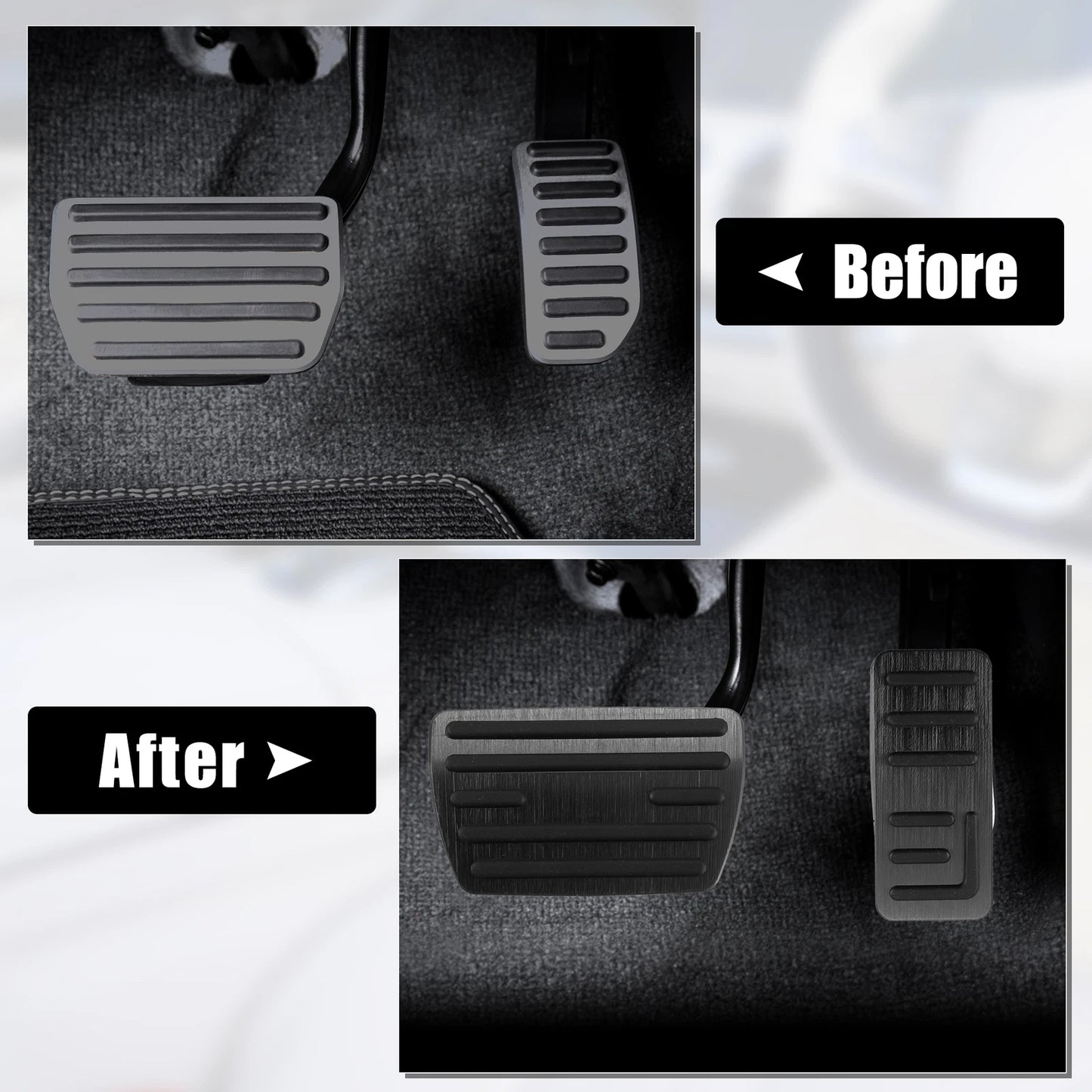 2 Pcs Foot Pedal Cover Non-Slip Metal for Honda HR-V Vezel (2014–2021)