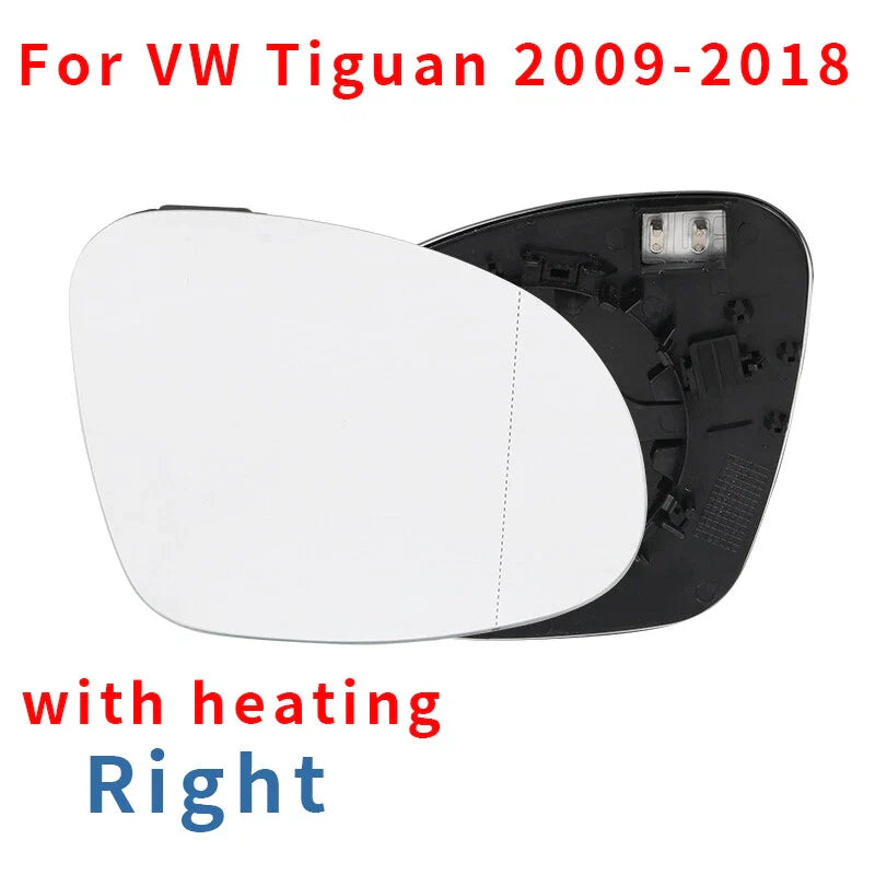 Right Rear View Mirror Housing Wing Glass Heat Lens for VW Tiguan (2009–2018)