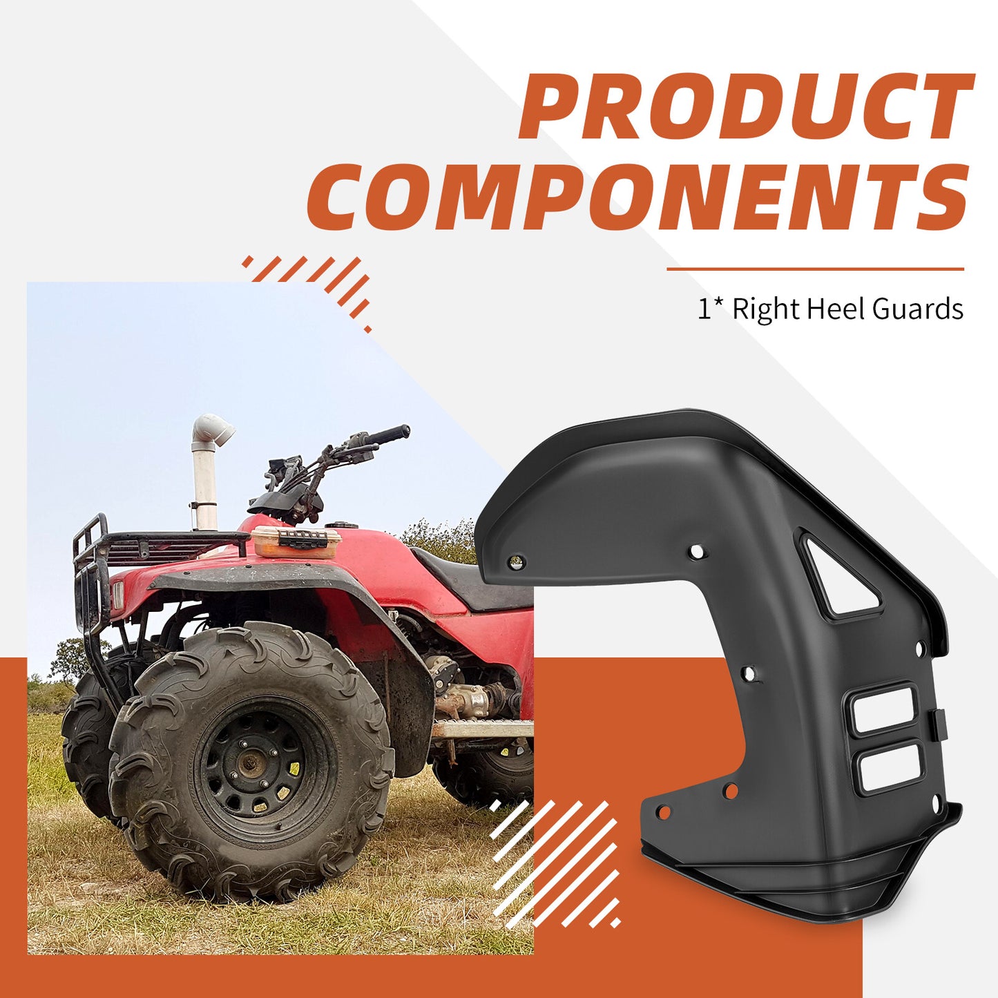 Right Heel Guards for Honda FourTrax 300 (1990–2000)