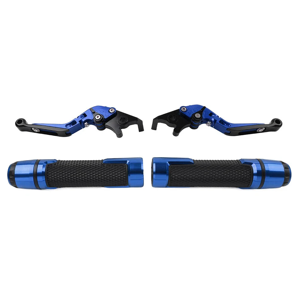 Blue Extendable Brake Clutch Lever Grip Set for BMW S1000R S1000RR (2010-2023)