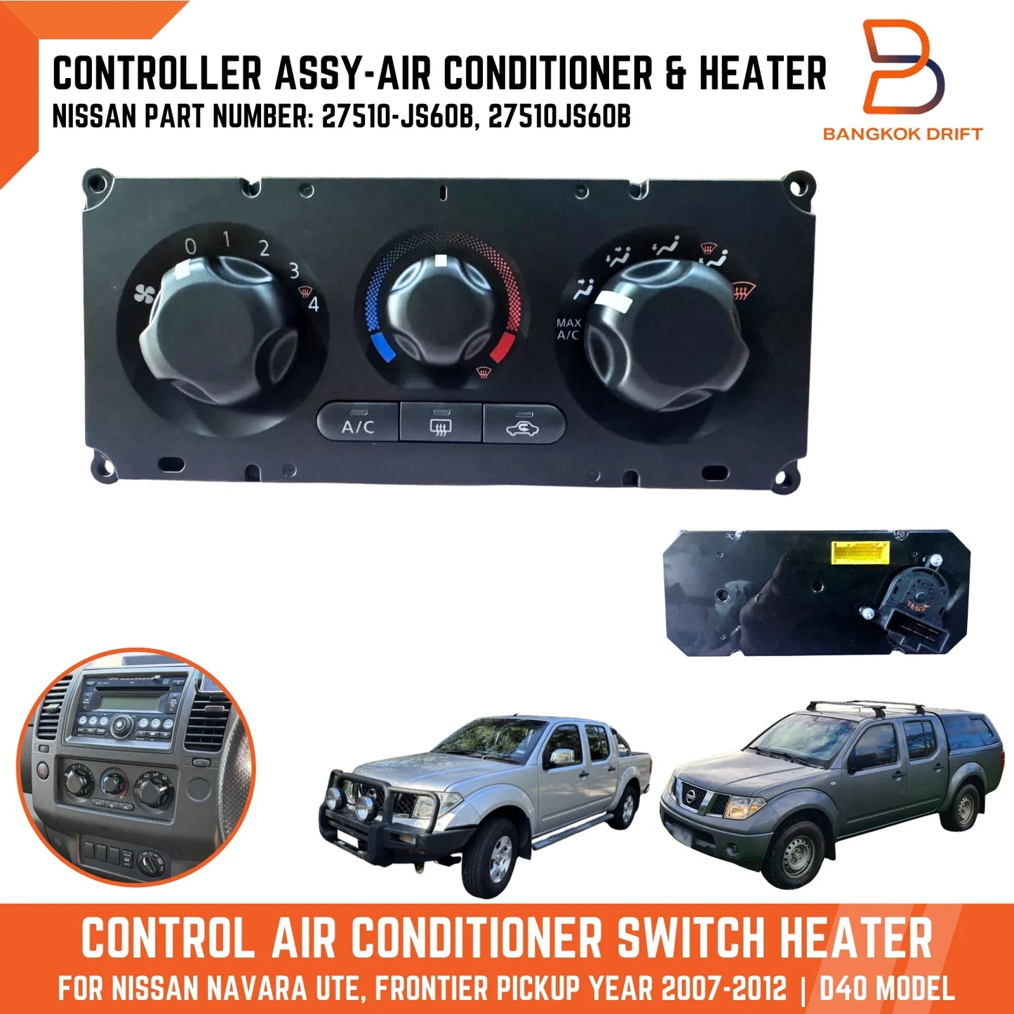 A/C Heater Control Switch Panel for Nissan Navara D40 (2007-2012)