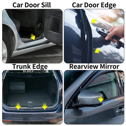 Rear Bumper Edge Guard for Universal Fit (90cm/35.4" L, 7cm/2.8" W) Black Red