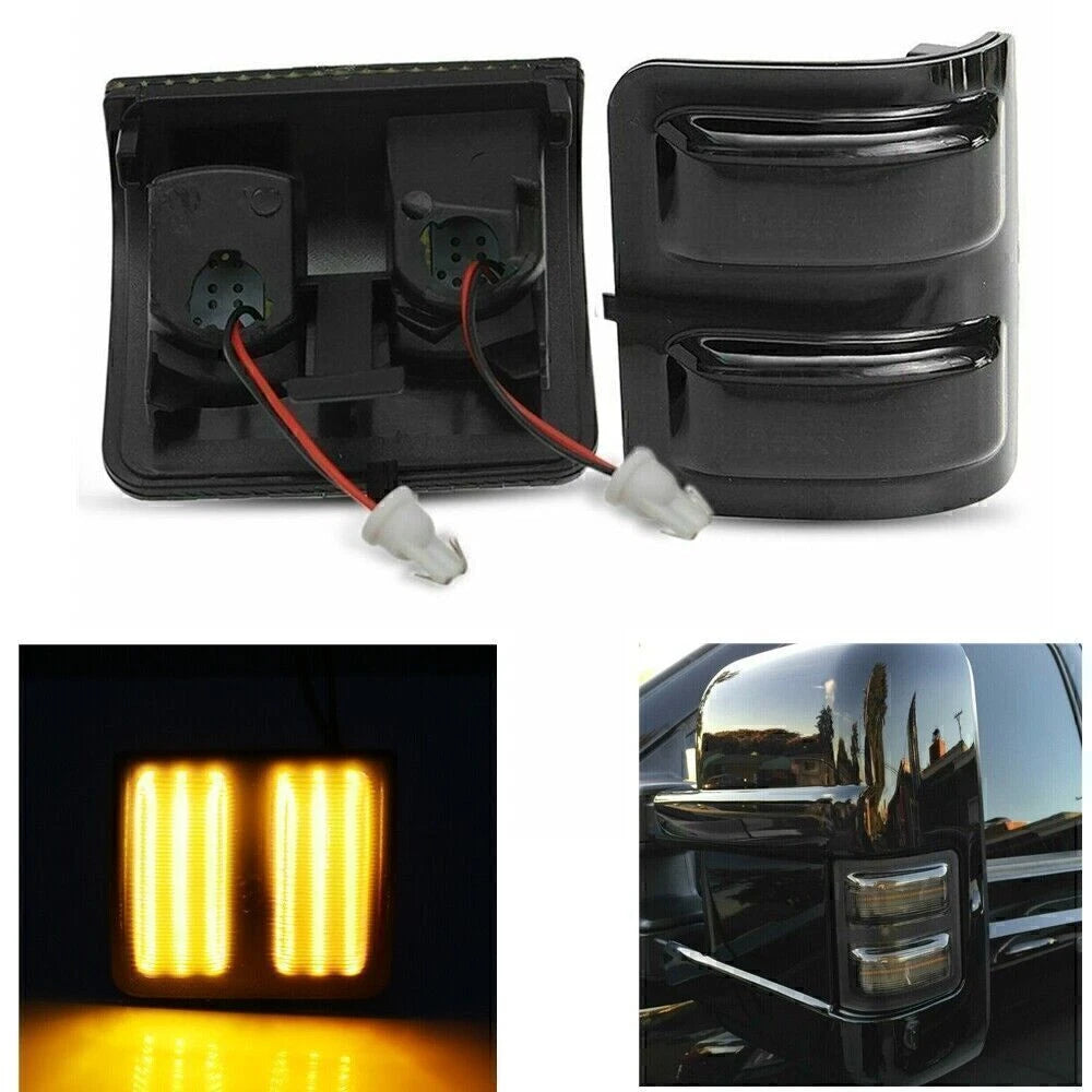 1 Pair Dynamic LED Side Mirror Lights for 2008-2016 Ford F250 F350 F450 F550