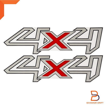 Silver 4x4 Side Rear Decal Sticker for Ford Ranger (1998-2015)