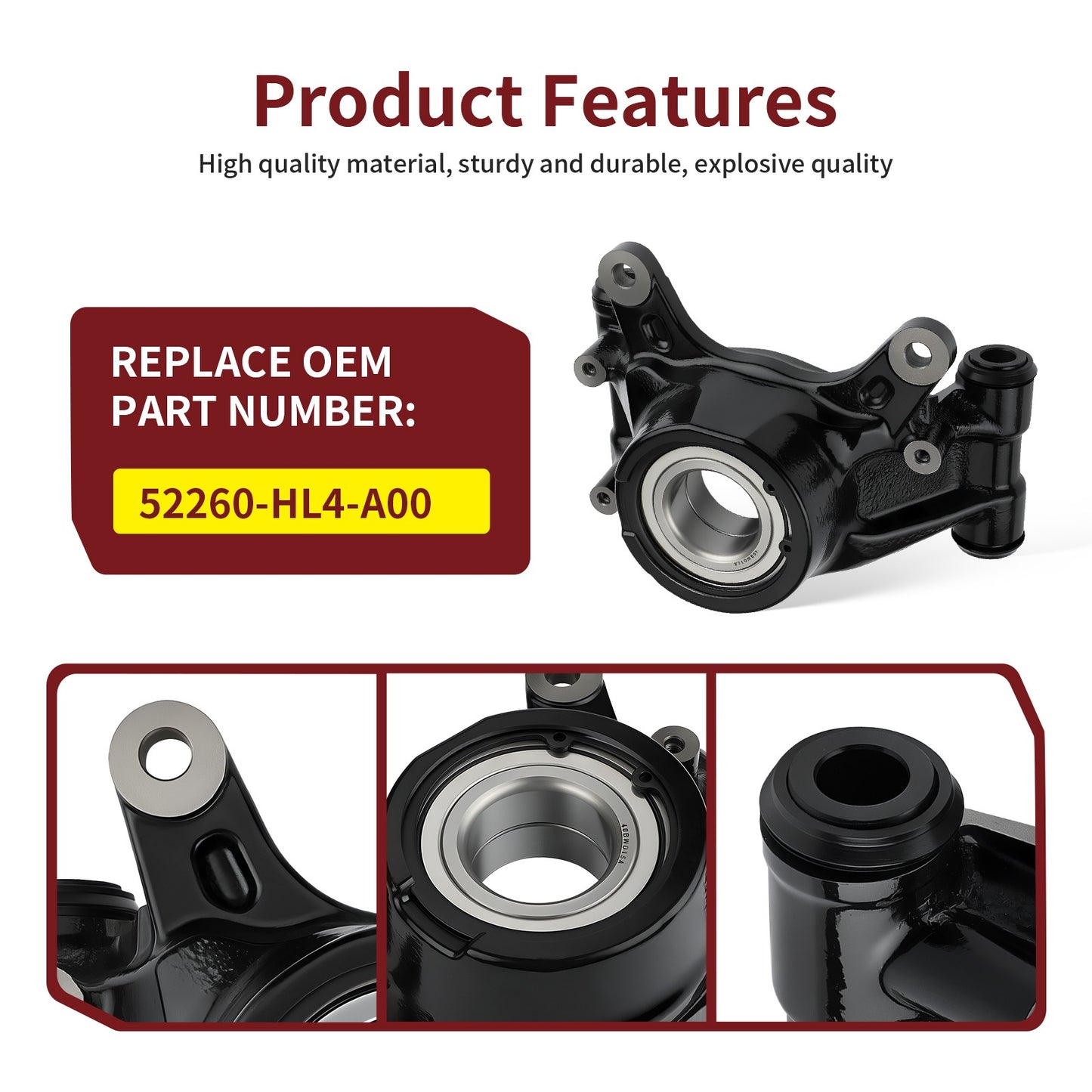 Rear Left Knuckle Set for Honda Pioneer 1000 (2016–2024)