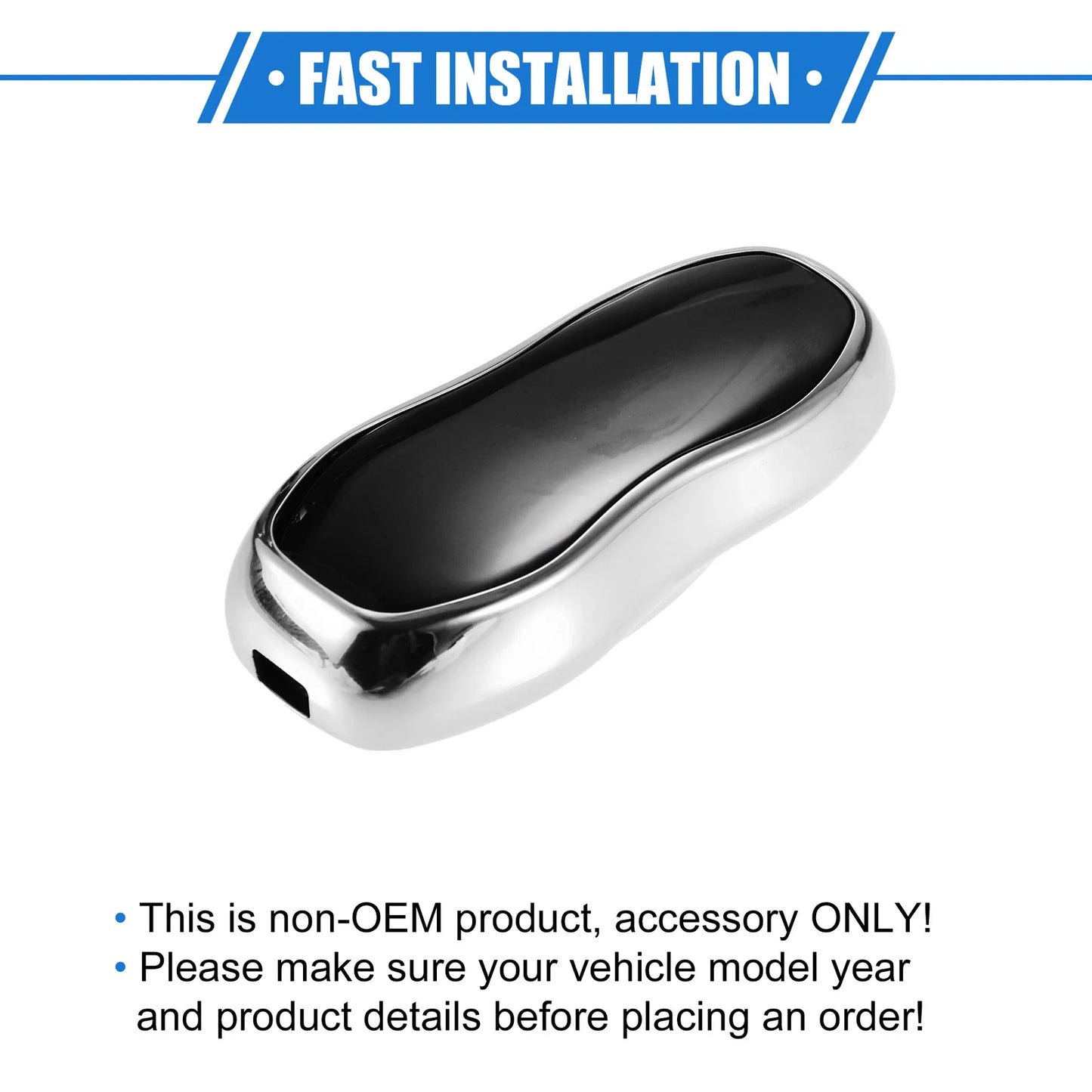 3 x Button Car Remote Key Fob Cover for Porsche Macan (2014-2022) TPU Silver Tone