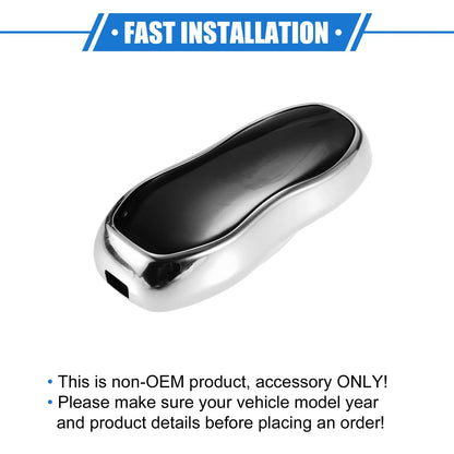 3 x Button Car Remote Key Fob Cover for Porsche Macan (2014-2022) TPU Silver Tone