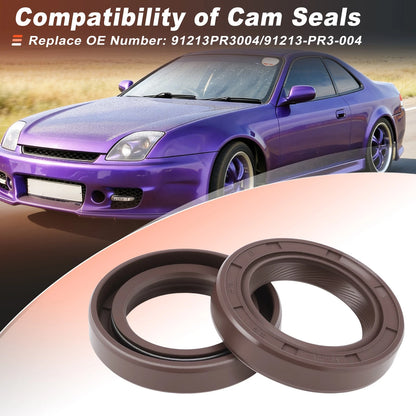 2X Camshaft Cam Seals for Honda Civic Prelude Acura Integra (91213-PR3-004)
