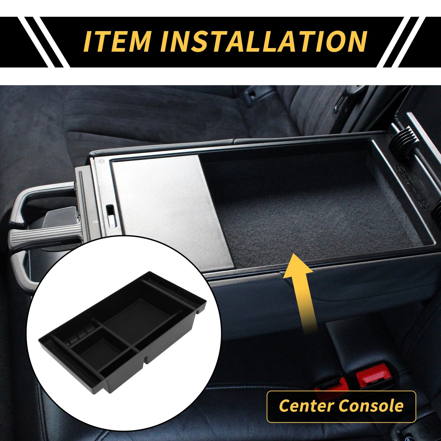 Center Console Organizer Tray for Chevy Silverado, GMC Sierra (2019–2023)
