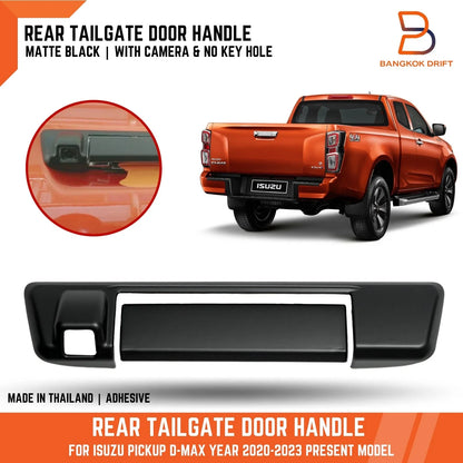 Matte Black Rear Tailgate Handle Cover Trim for Isuzu D-Max (2020-2023)