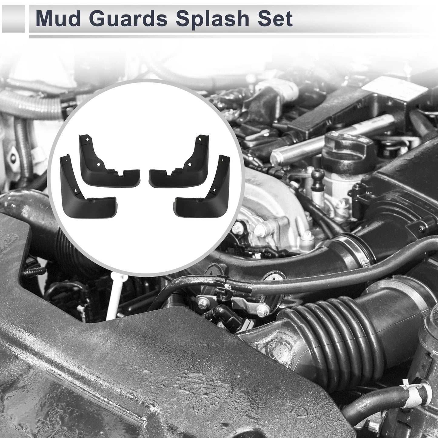 Set of 2 Mud Flaps Splash Guards for Mazda Axela (2014–2019)