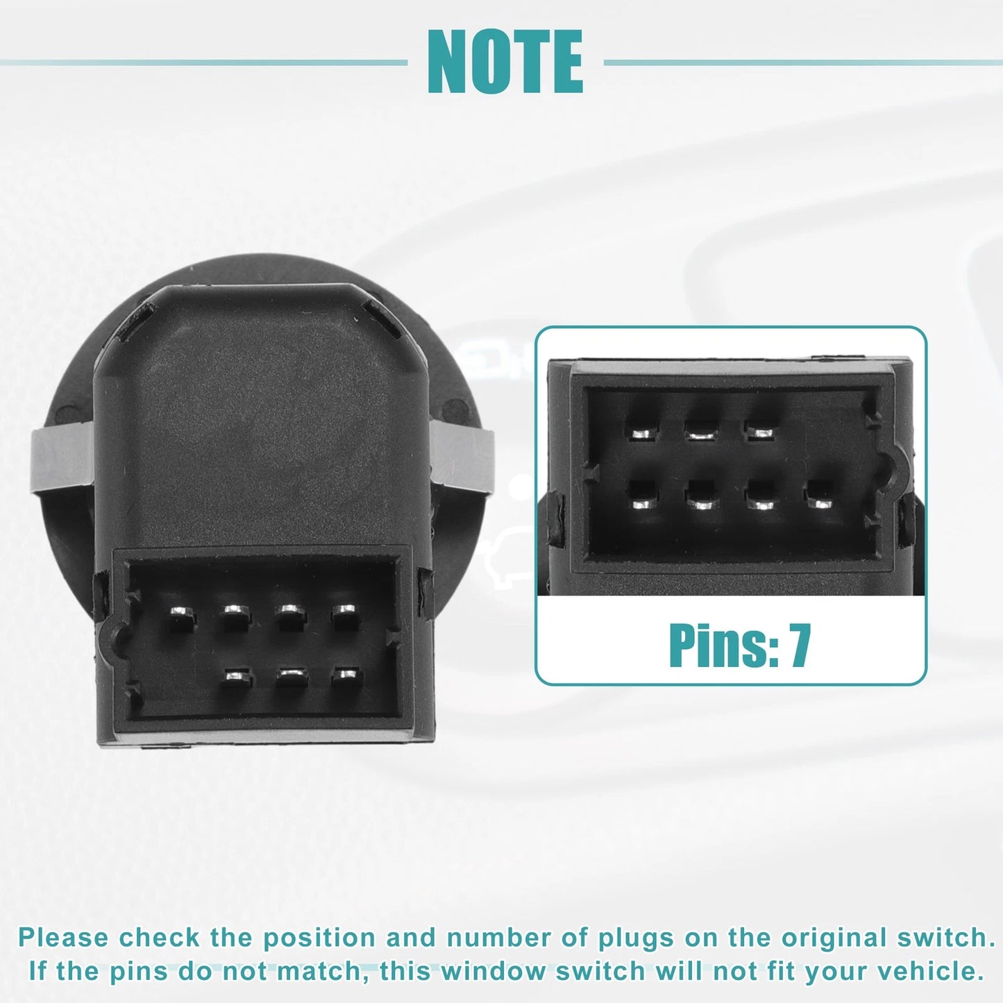 Set of 1 Power Rear View Mirror Remote Control Switch for Ford (No. 93BG17B676BB)