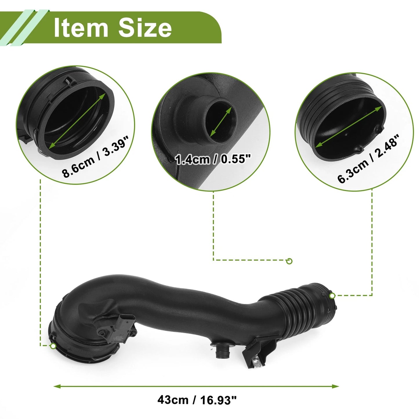 Car Air Intake Hose Pipe for BMW F10 F07 X5 X6 (2010–2017) No.13717609811