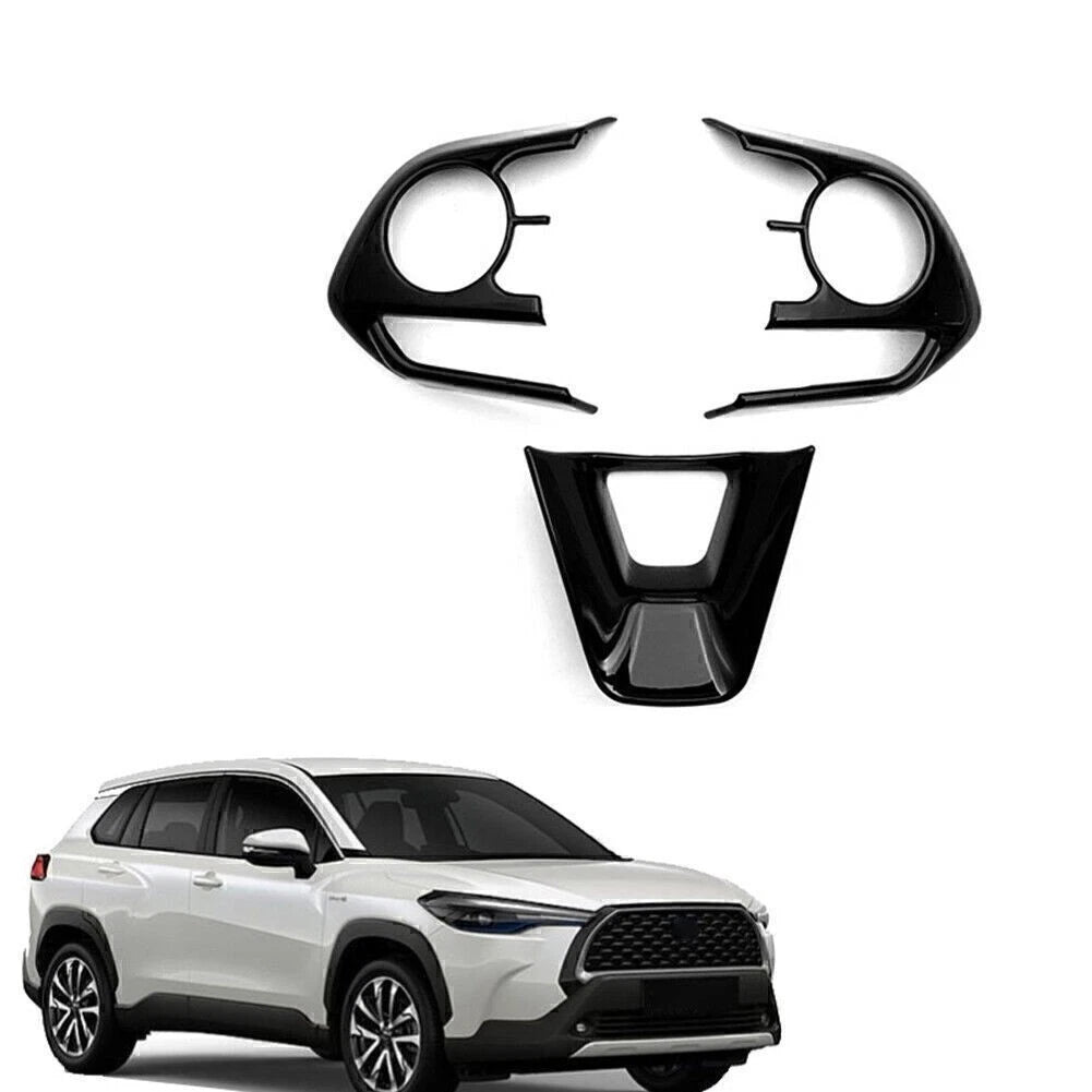 3X Steering Wheel Button Switch Cover Trim for Toyota Corolla (2019–2024)