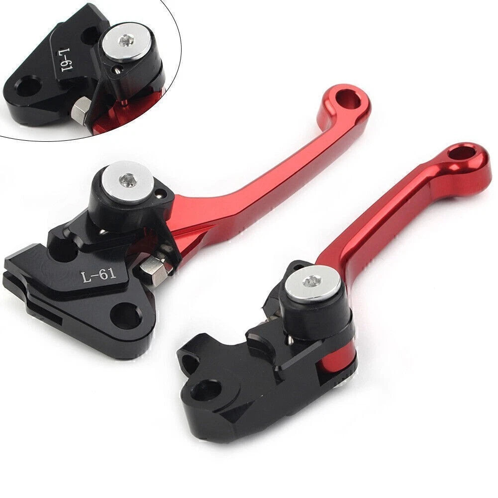 Pivot Brake Clutch Levers for Kawasaki KX250F KX450F (2004–2018) Red