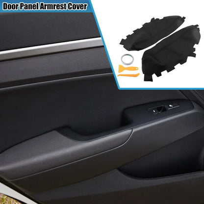 Set of 2 Front Door Panel Armrest Covers for Toyota Avalon (2013–2018) Black