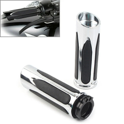 Chrome Handlebar Hand Grips for Harley Touring Road Electra Glide Softail (N/A)