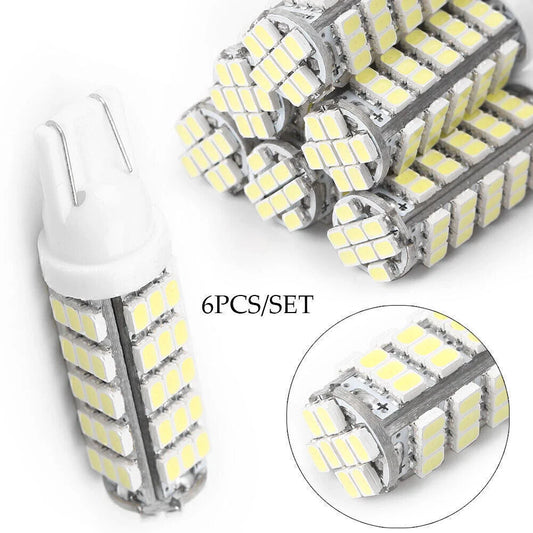 6 x 24V T10 1206 68 SMD LED White Bulbs for Car Door Lights