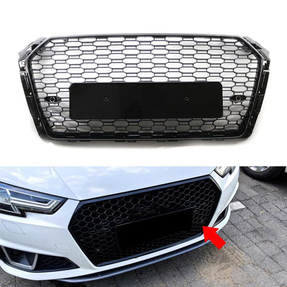 Honeycomb Black Mesh Grille for Audi A4/S4 RS4 B9 (2017-2019)