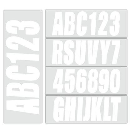 Set of 4 Custom Boat Registration Numbers Decals A-Z & 0-9