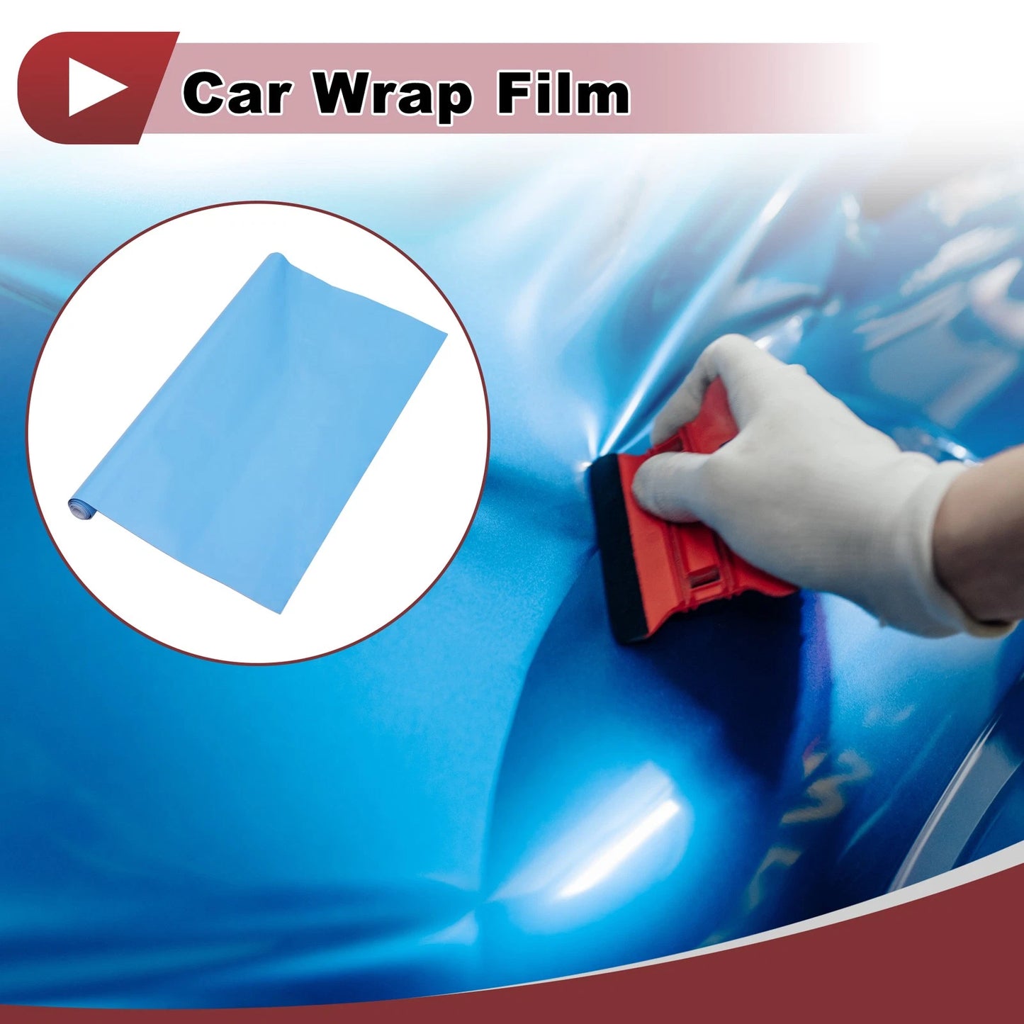 Matte Light Blue Vinyl Wrap Film 61x152cm for Universal Fit (2ft x 5ft)
