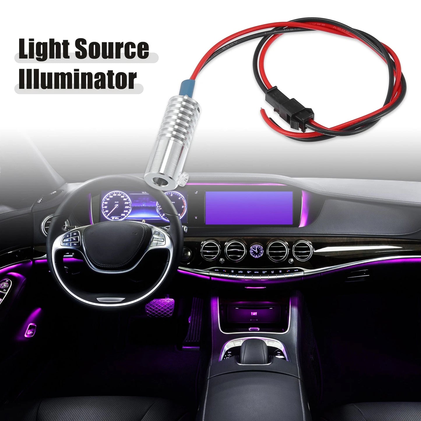 LED Aluminum Light Source Illuminator for Car DIY (12V, 2W)