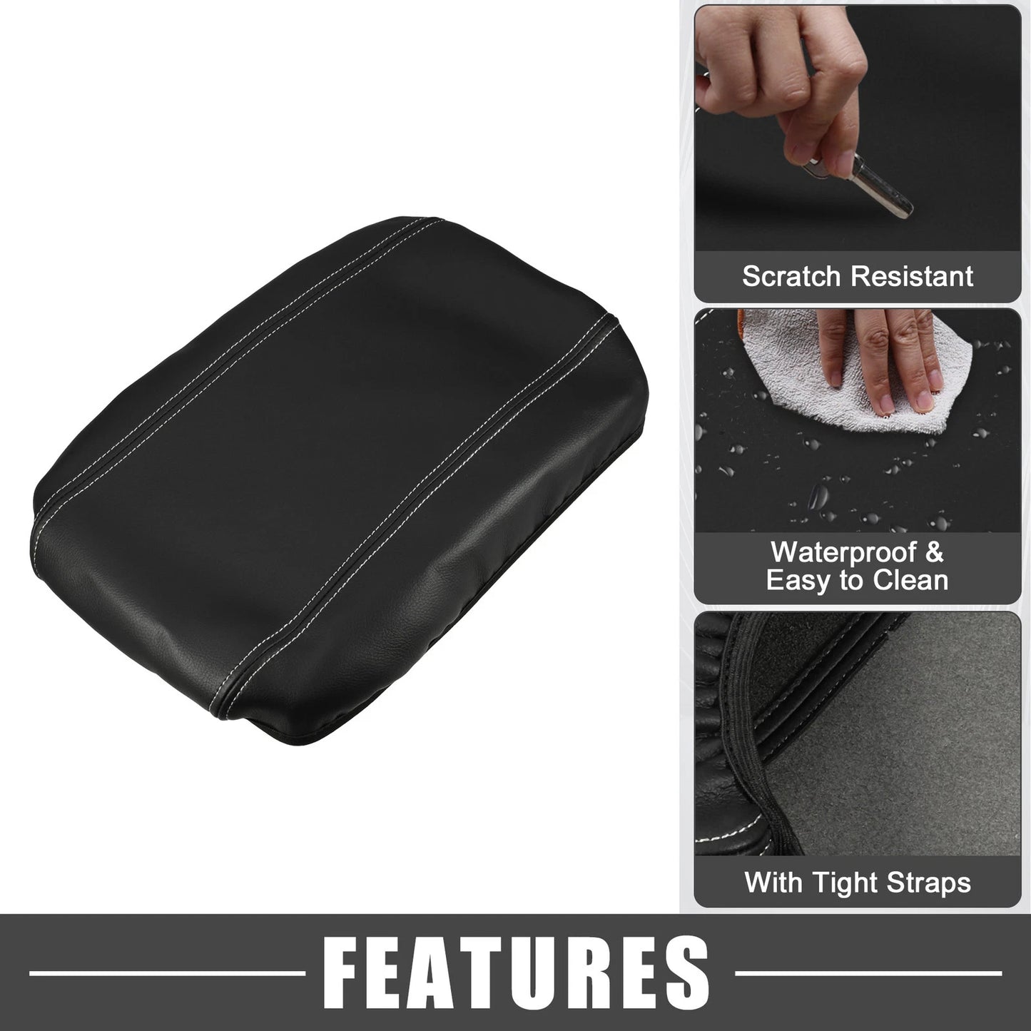 Center Console Armrest Cover for Toyota Venza (2021–2023) Black Gray