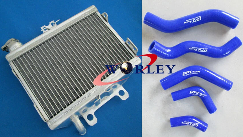 Aluminum Radiator with Red Hoses for Honda CR125 CR125R (1998–1999)