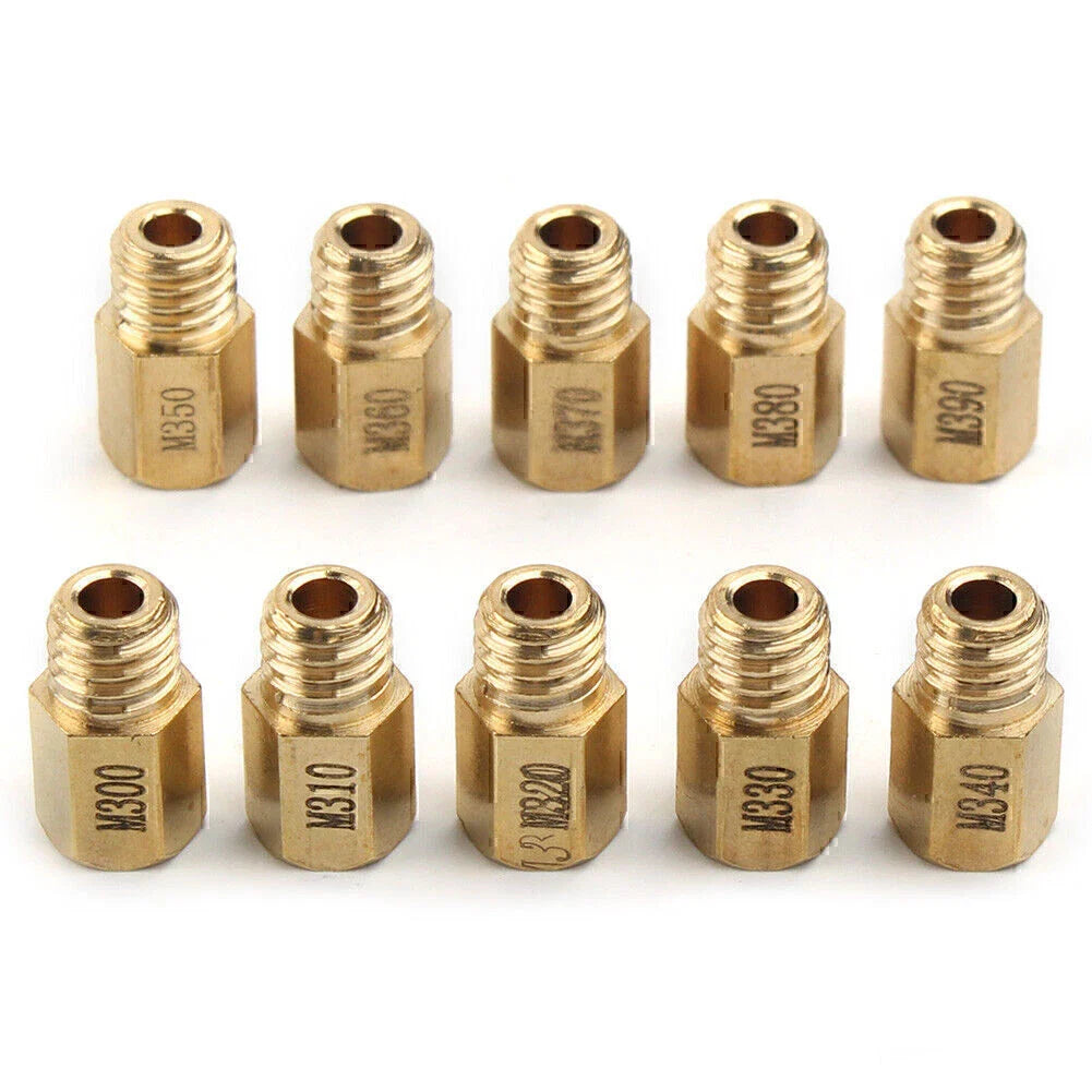10Pcs Hex Main Jet for Mikuni VM TM TMX Carburetor (300-390)