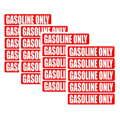 Gasoline Only Fuel Caution Warning Decal for Door Tank (20x)
