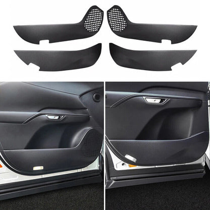 4x Inner Door Anti-Kick Carbon Fiber Leather for Lexus RX 350 (2023–2025)